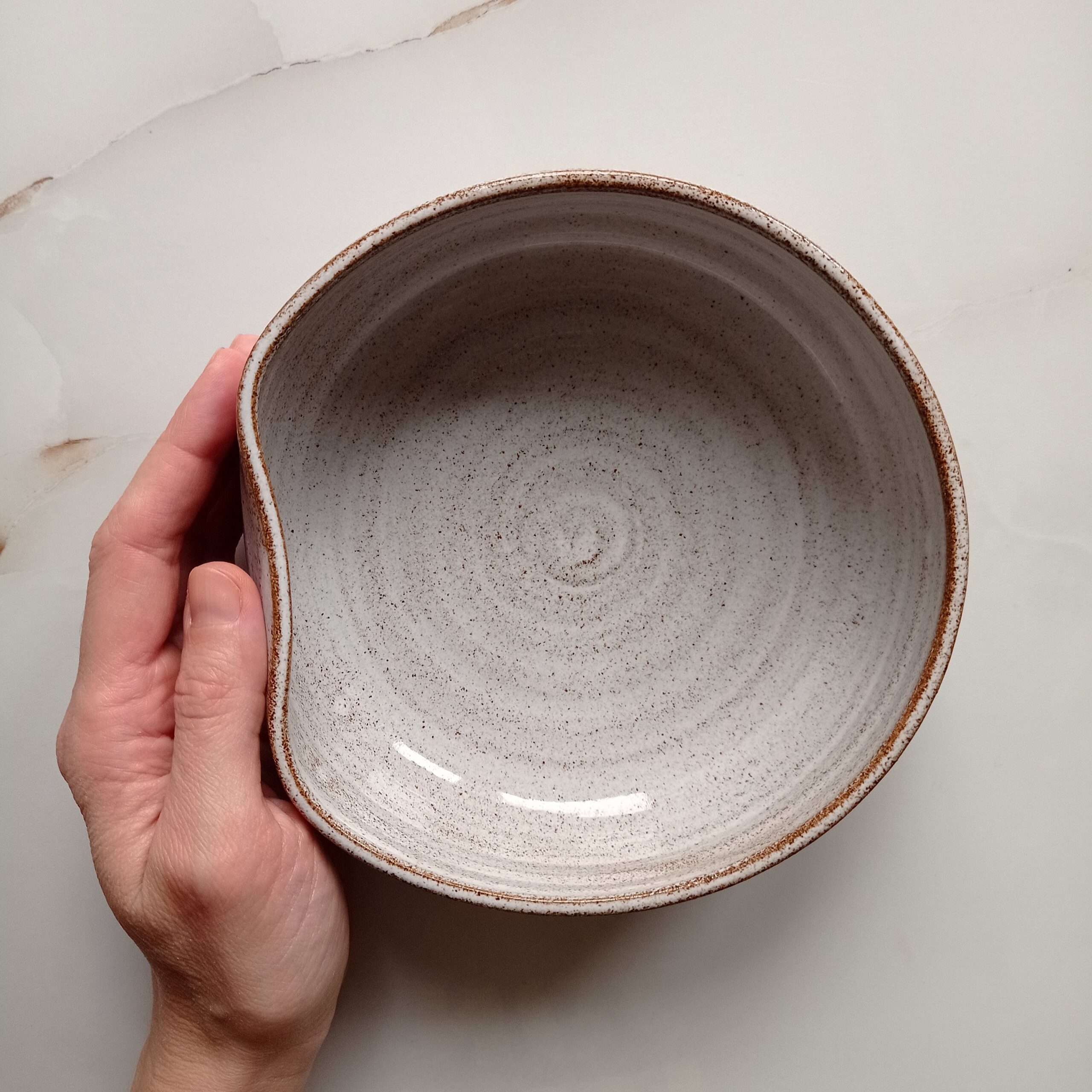 PRE-ORDER miseczka z zagięciem na rękę, stracciatella - obrazek 4