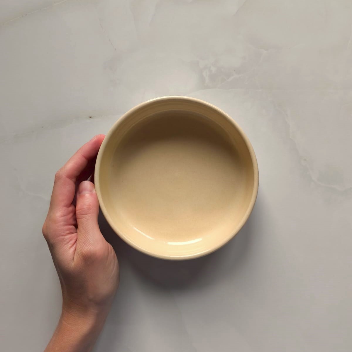 wysoki talerz 15 cm, budyniowy - obrazek 5